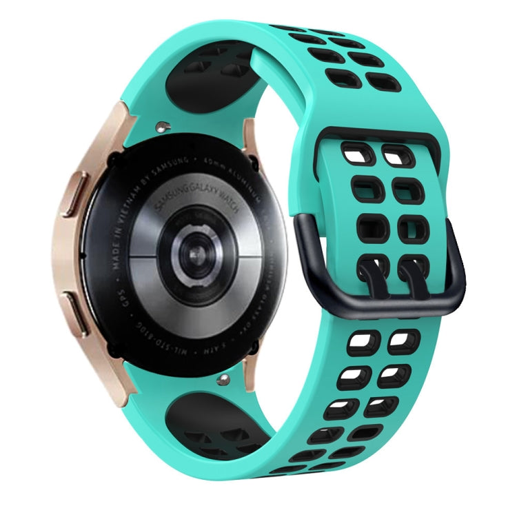 For Galaxy Watch Active 2 20mm Breathable Two-Color Silicone Watch Band
