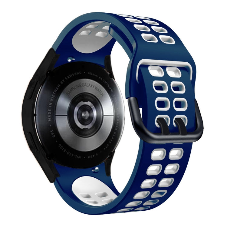 For Galaxy Watch Active 2 20mm Breathable Two-Color Silicone Watch Band