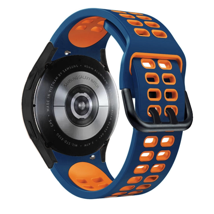 For Galaxy Watch Active 2 20mm Breathable Two-Color Silicone Watch Band