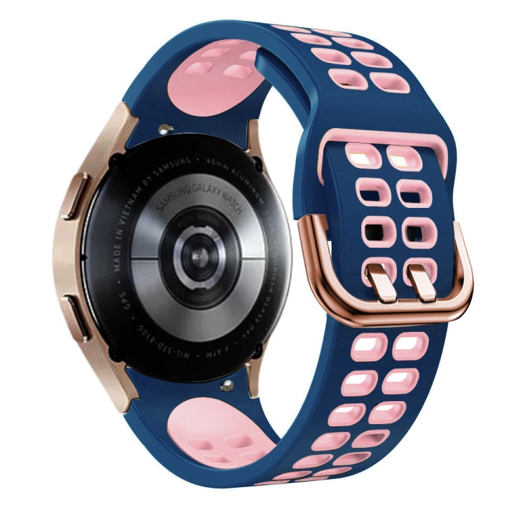 For Galaxy Watch Active 2 20mm Breathable Two-Color Silicone Watch Band