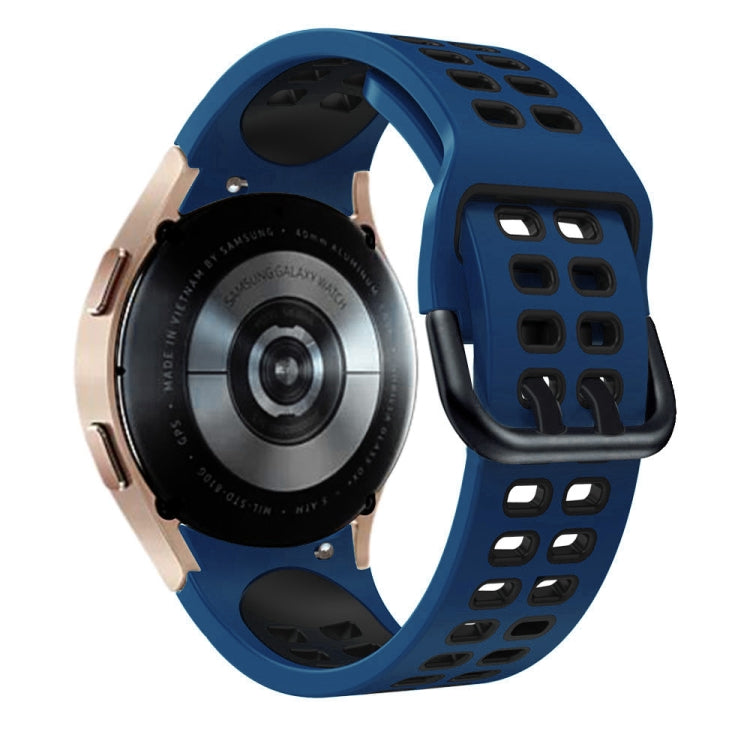 For Galaxy Watch Active 2 20mm Breathable Two-Color Silicone Watch Band