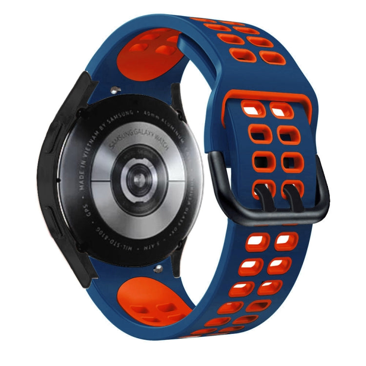 For Galaxy Watch Active 2 20mm Breathable Two-Color Silicone Watch Band