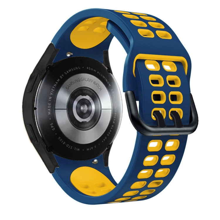 For Galaxy Watch Active 2 20mm Breathable Two-Color Silicone Watch Band