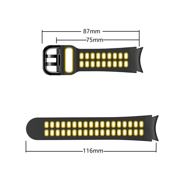 For Galaxy Watch Active 2 20mm Breathable Two-Color Silicone Watch Band
