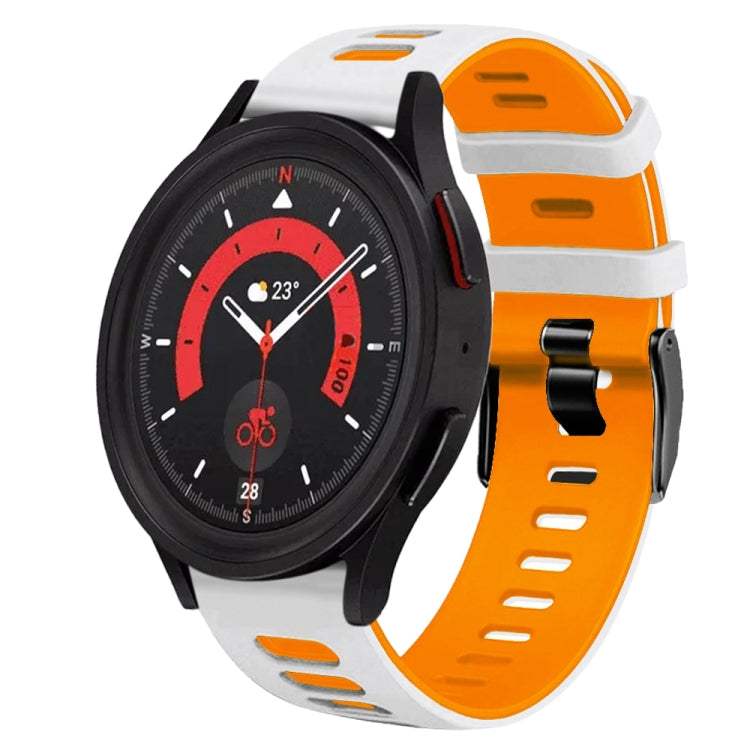 For Samsung Galaxy Watch 5  40mm 20mm Two-Color Silicone Watch Band