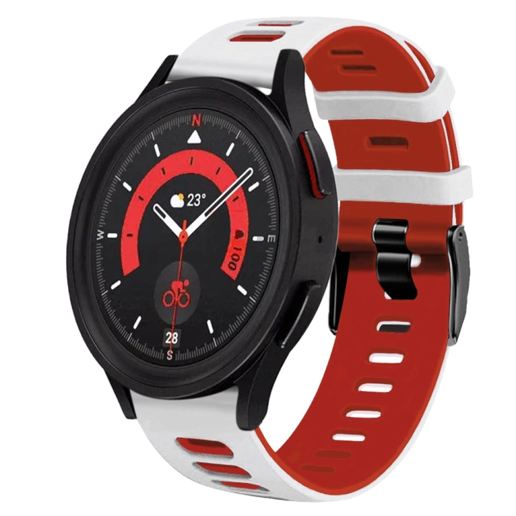 For Samsung Galaxy Watch 5  40mm 20mm Two-Color Silicone Watch Band