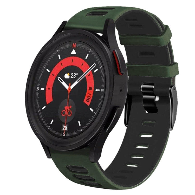 For Samsung Galaxy Watch 5  40mm 20mm Two-Color Silicone Watch Band
