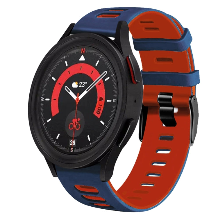 For Samsung Galaxy Watch 5  40mm 20mm Two-Color Silicone Watch Band