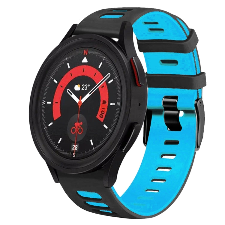 For Samsung Galaxy Watch 5  44mm 20mm Two-Color Silicone Watch Band