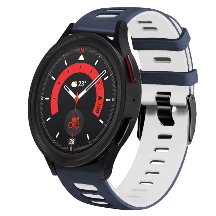 For Samsung Galaxy Watch 5  44mm 20mm Two-Color Silicone Watch Band