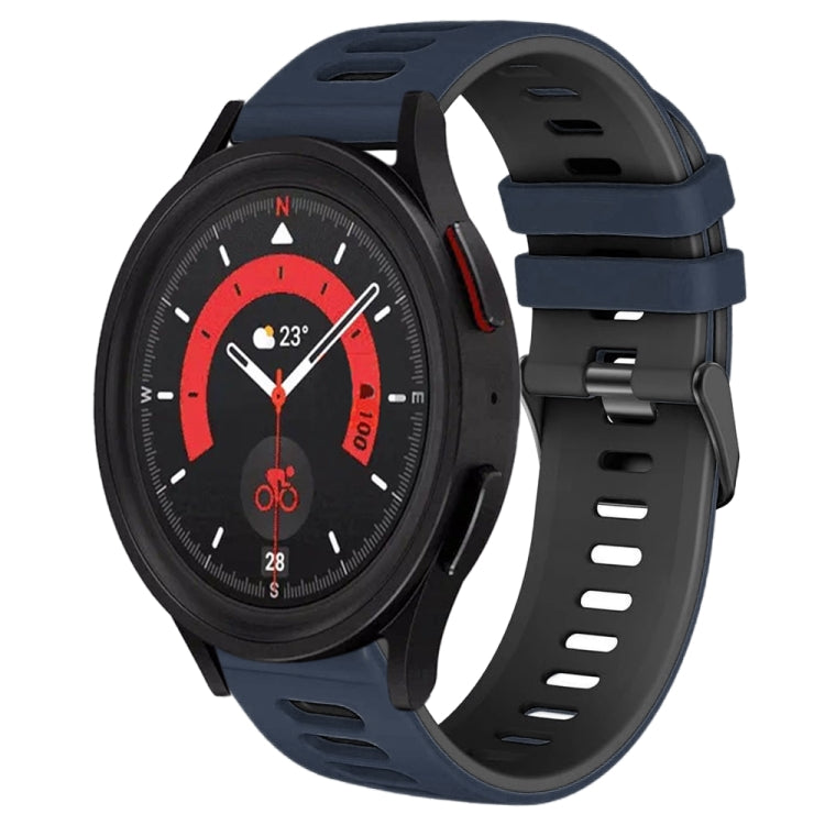 For Samsung Galaxy Watch 5  44mm 20mm Two-Color Silicone Watch Band