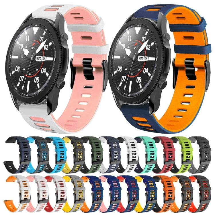 For Samsung Galaxy Watch 5 Pro  45mm 20mm Two-Color Silicone Watch Band