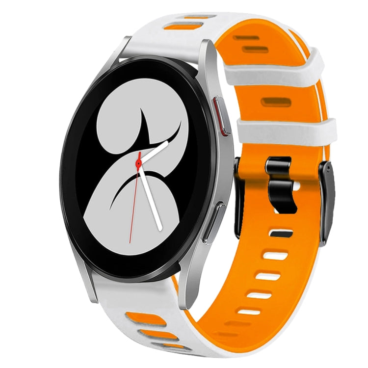For Samsung Galaxy Watch 4 40mm 20mm Two-Color Silicone Watch Band