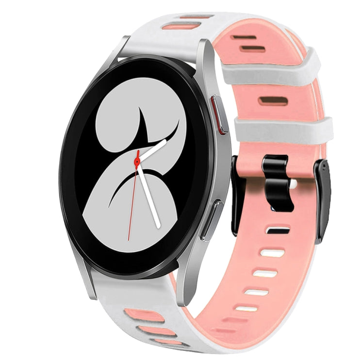 For Samsung Galaxy Watch 4 40mm 20mm Two-Color Silicone Watch Band