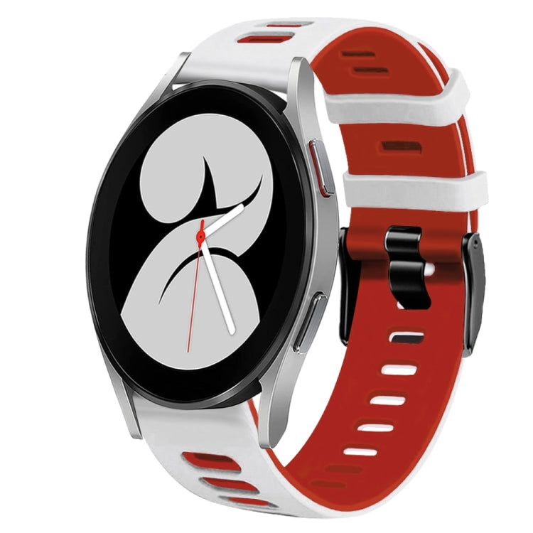 For Samsung Galaxy Watch 4 40mm 20mm Two-Color Silicone Watch Band