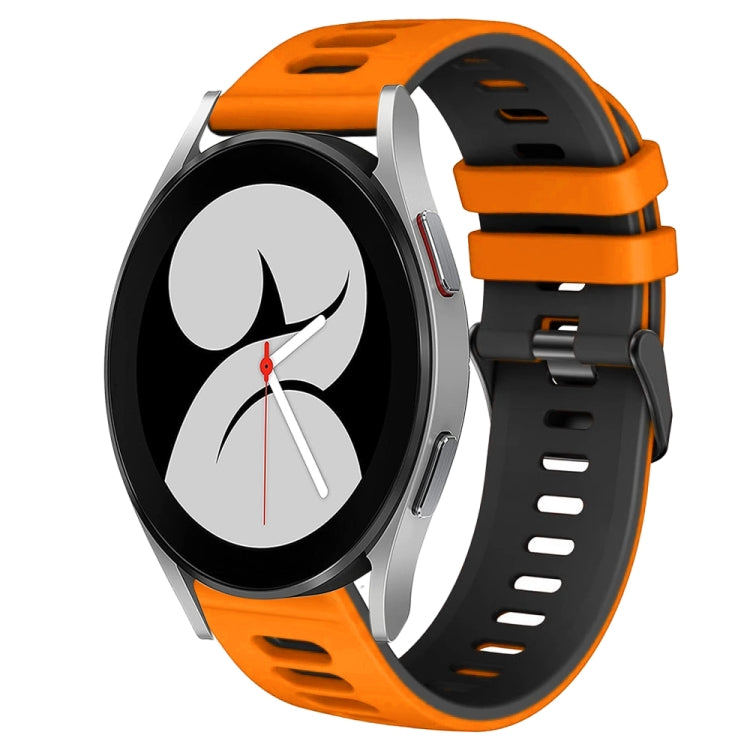 For Samsung Galaxy Watch 4 40mm 20mm Two-Color Silicone Watch Band