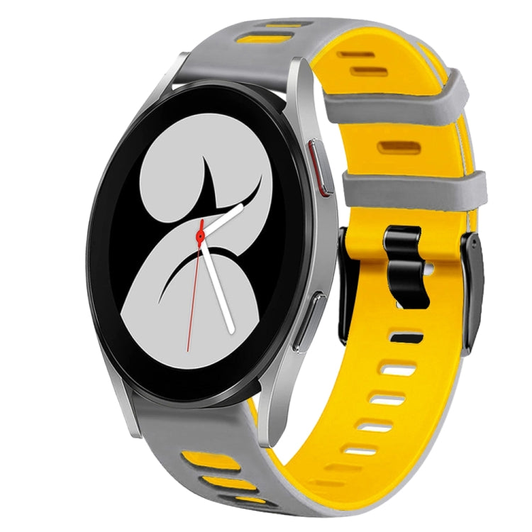 For Samsung Galaxy Watch 4 40mm 20mm Two-Color Silicone Watch Band