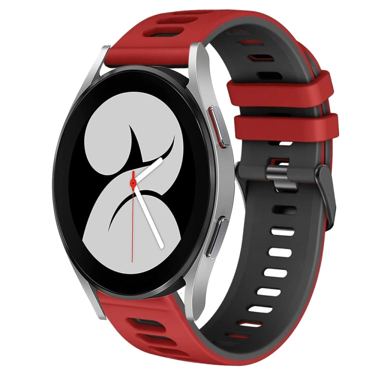 For Samsung Galaxy Watch 4 40mm 20mm Two-Color Silicone Watch Band