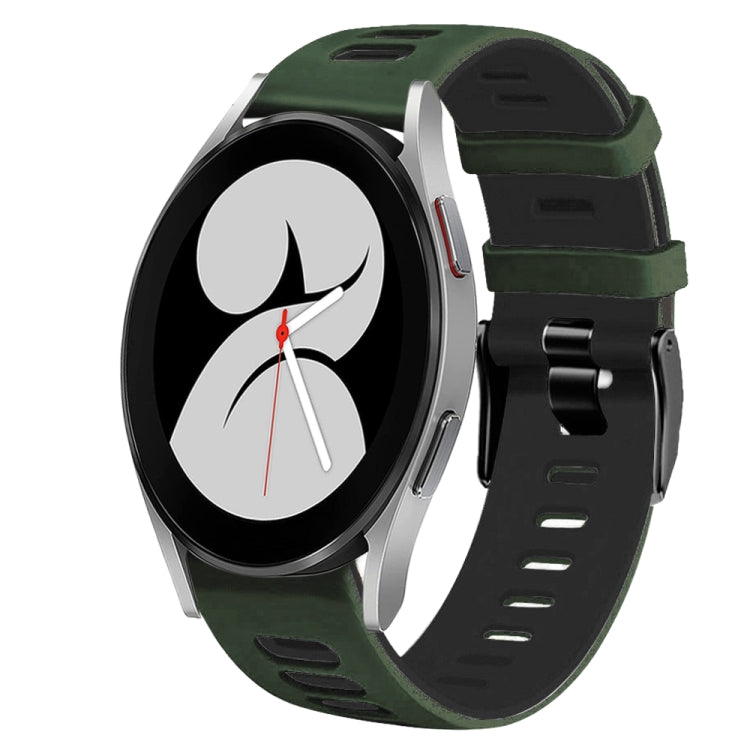 For Samsung Galaxy Watch 4 40mm 20mm Two-Color Silicone Watch Band