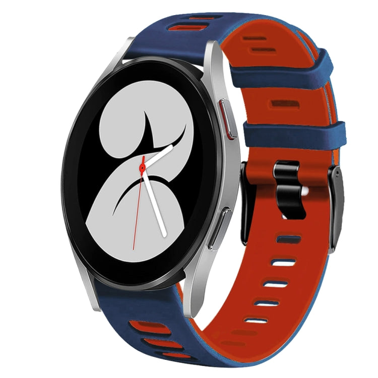 For Samsung Galaxy Watch 4 40mm 20mm Two-Color Silicone Watch Band