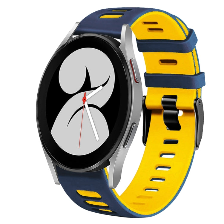 For Samsung Galaxy Watch 4 40mm 20mm Two-Color Silicone Watch Band