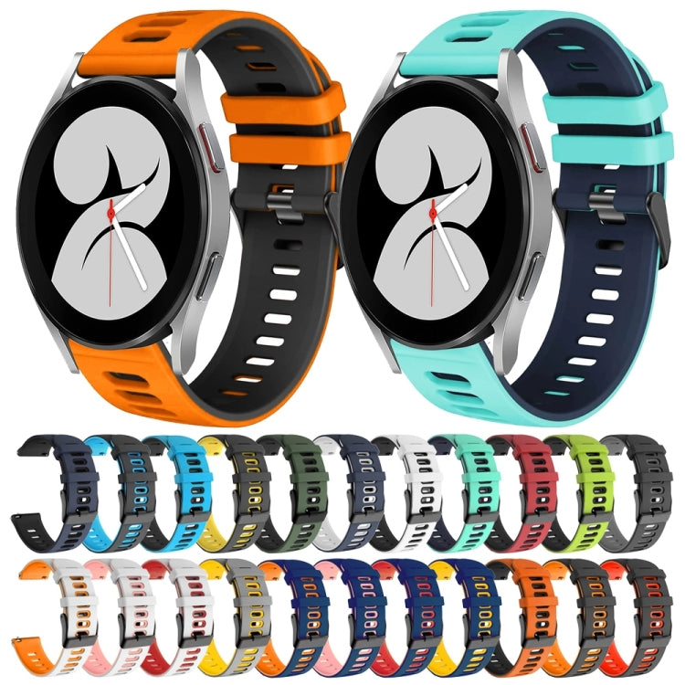 For Samsung Galaxy Watch 4 40mm 20mm Two-Color Silicone Watch Band