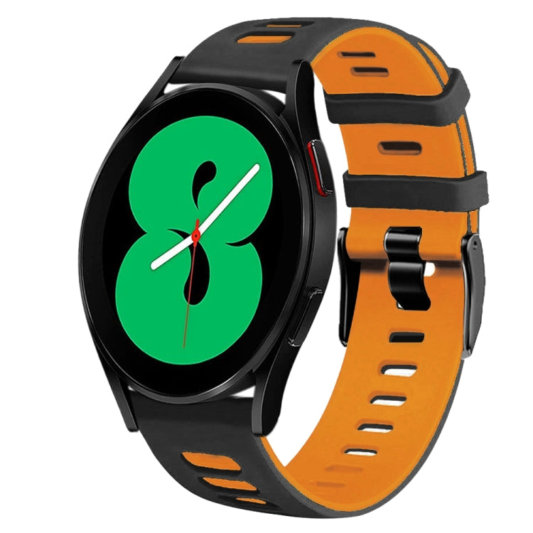 For Samsung Galaxy Watch 4 44mm 20mm Two-Color Silicone Watch Band