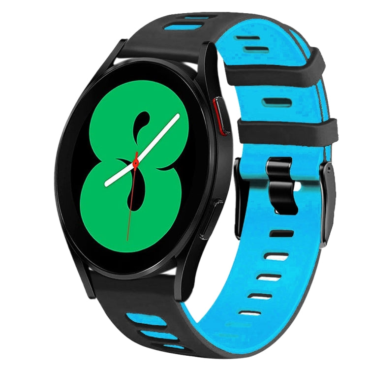 For Samsung Galaxy Watch 4 44mm 20mm Two-Color Silicone Watch Band