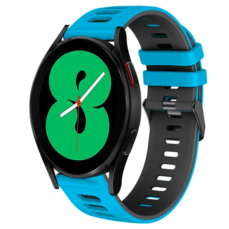 For Samsung Galaxy Watch 4 44mm 20mm Two-Color Silicone Watch Band