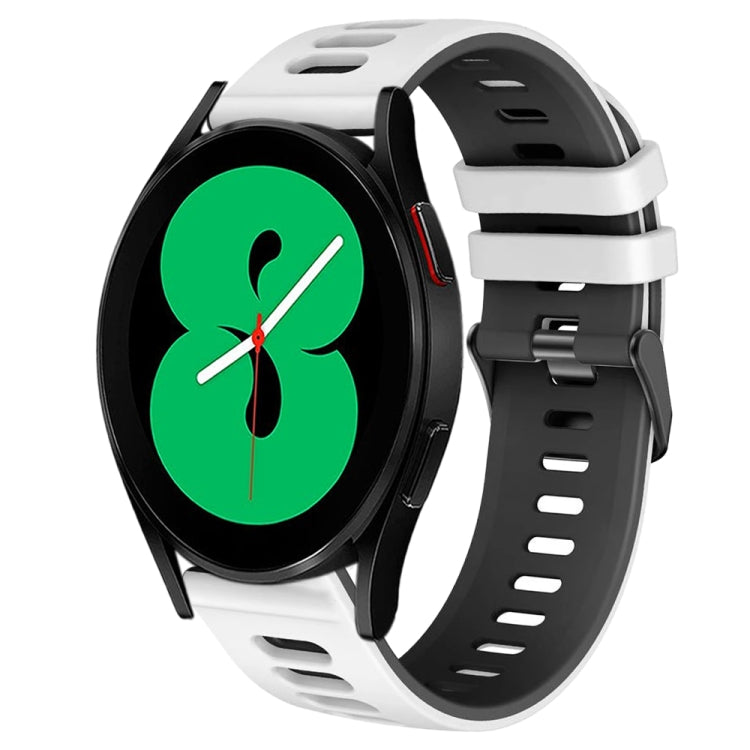 For Samsung Galaxy Watch 4 44mm 20mm Two-Color Silicone Watch Band