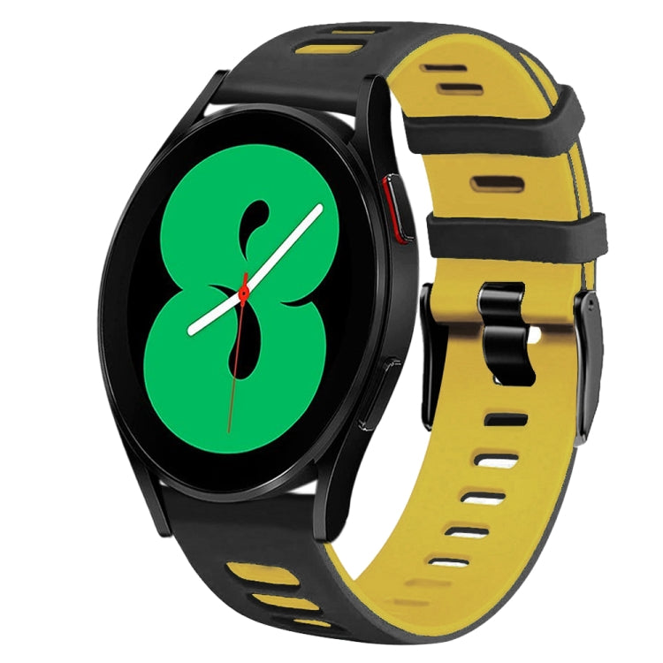 For Samsung Galaxy Watch 4 44mm 20mm Two-Color Silicone Watch Band