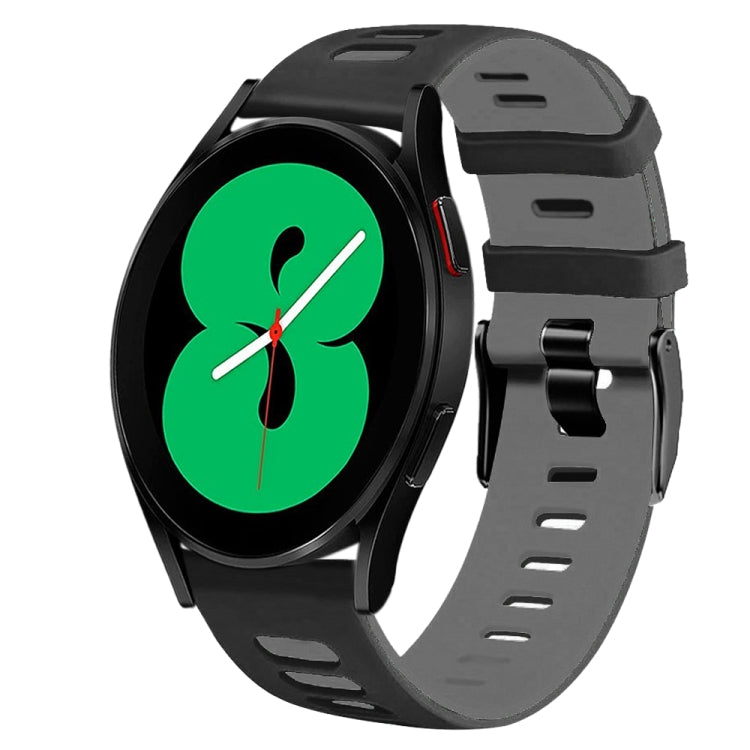 For Samsung Galaxy Watch 4 44mm 20mm Two-Color Silicone Watch Band
