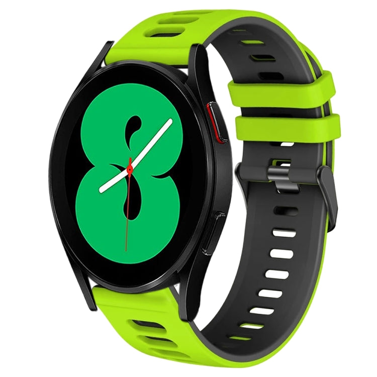 For Samsung Galaxy Watch 4 44mm 20mm Two-Color Silicone Watch Band