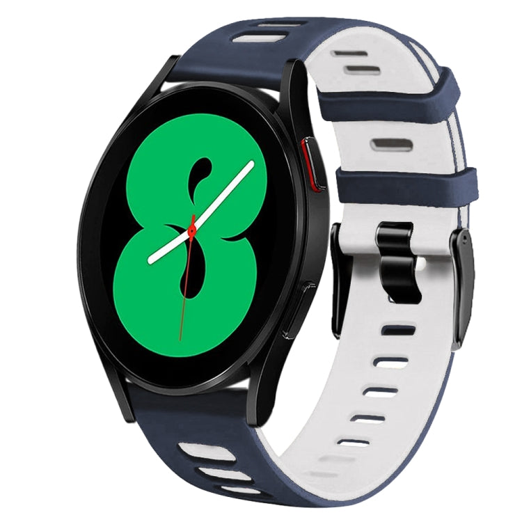 For Samsung Galaxy Watch 4 44mm 20mm Two-Color Silicone Watch Band