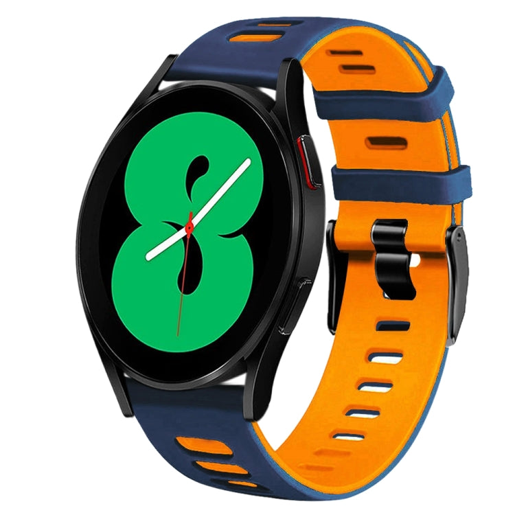 For Samsung Galaxy Watch 4 44mm 20mm Two-Color Silicone Watch Band