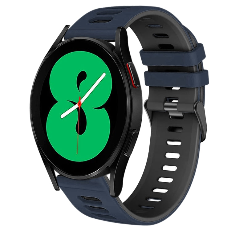 For Samsung Galaxy Watch 4 44mm 20mm Two-Color Silicone Watch Band