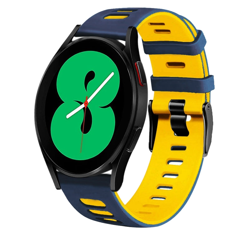 For Samsung Galaxy Watch 4 44mm 20mm Two-Color Silicone Watch Band
