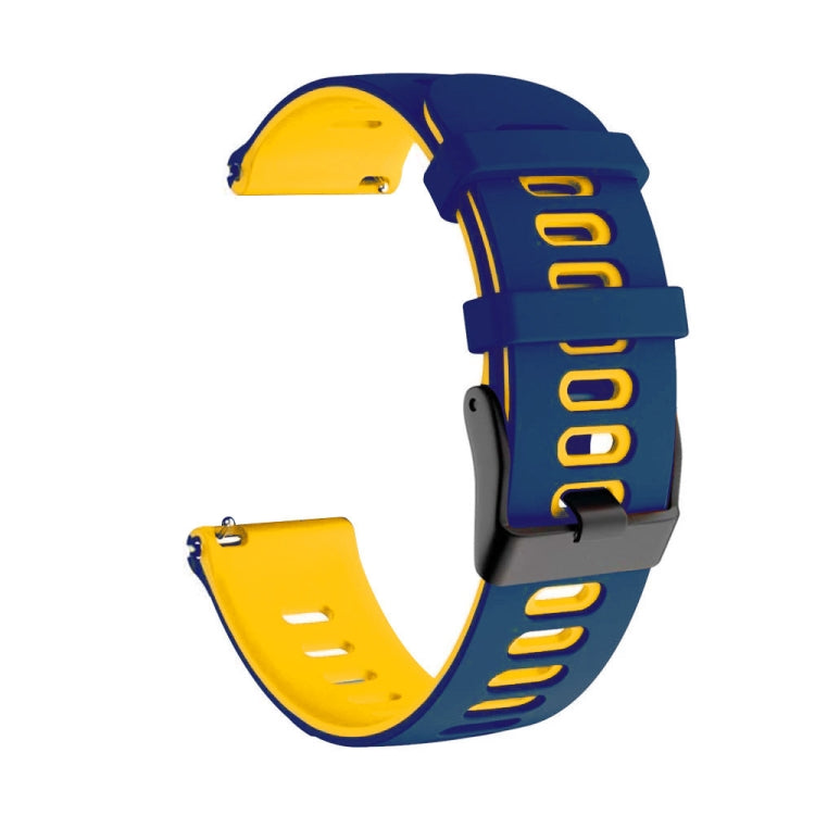 For Samsung Galaxy Watch 4 44mm 20mm Two-Color Silicone Watch Band