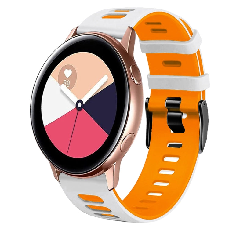 For Samsung Galaxy Watch Active 2 20mm Two-Color Silicone Watch Band