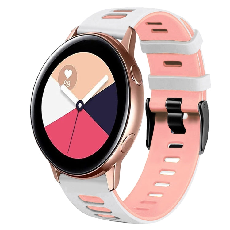 For Samsung Galaxy Watch Active 2 20mm Two-Color Silicone Watch Band