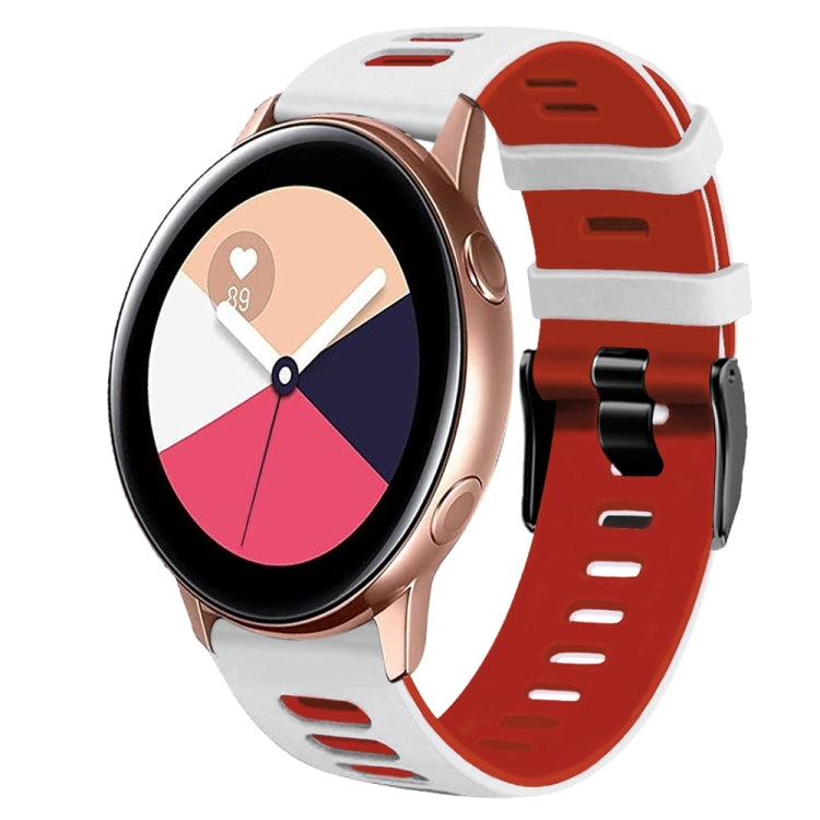 For Samsung Galaxy Watch Active 2 20mm Two-Color Silicone Watch Band