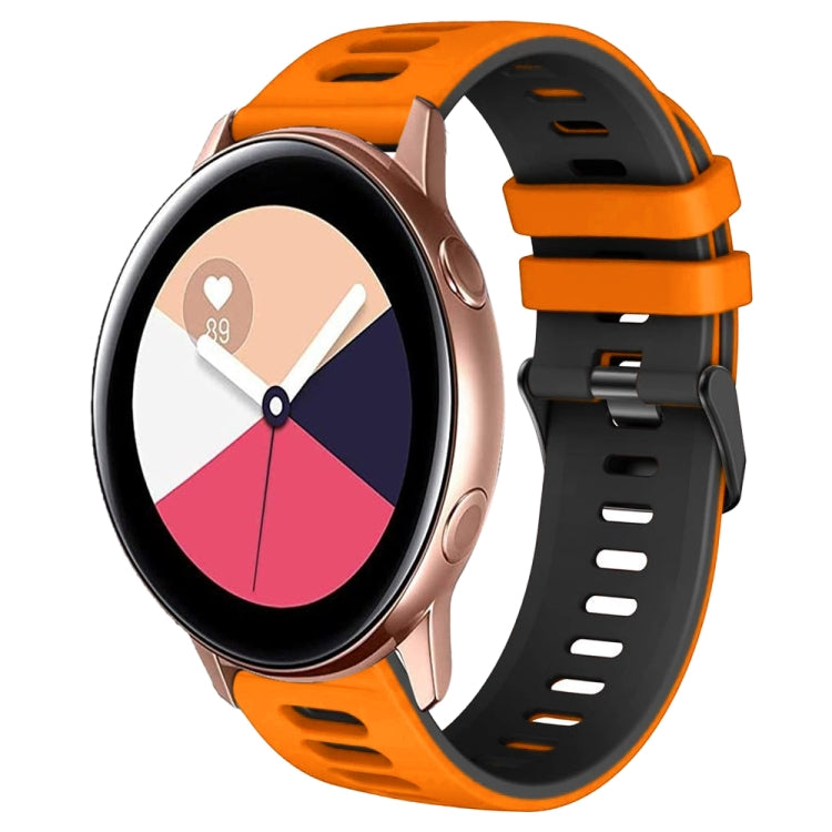 For Samsung Galaxy Watch Active 2 20mm Two-Color Silicone Watch Band