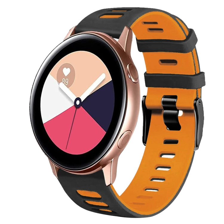 For Samsung Galaxy Watch Active 2 20mm Two-Color Silicone Watch Band