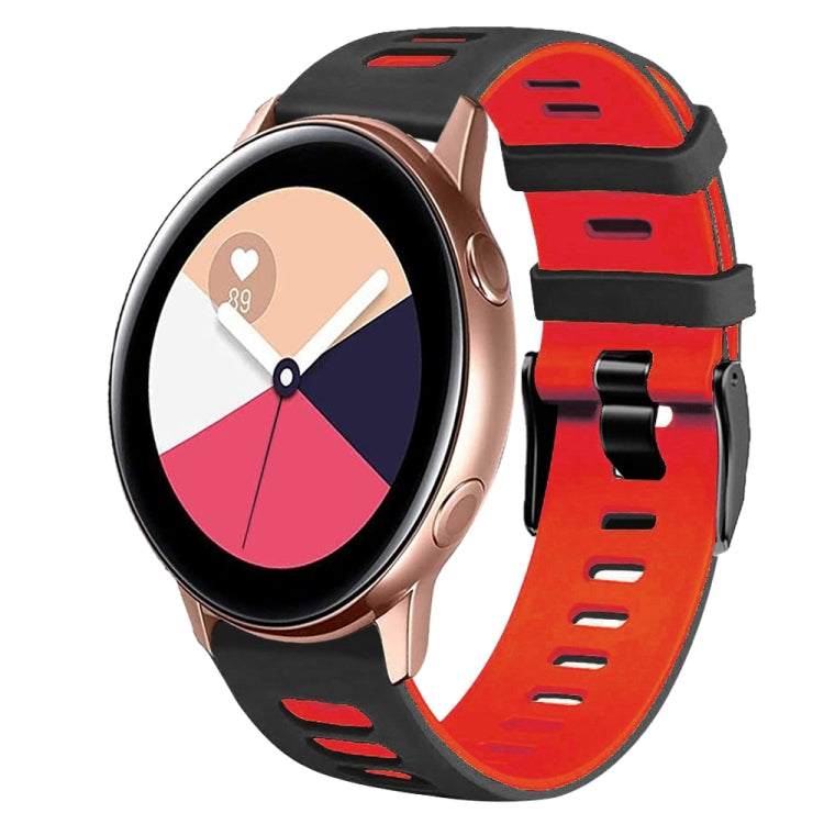 For Samsung Galaxy Watch Active 2 20mm Two-Color Silicone Watch Band