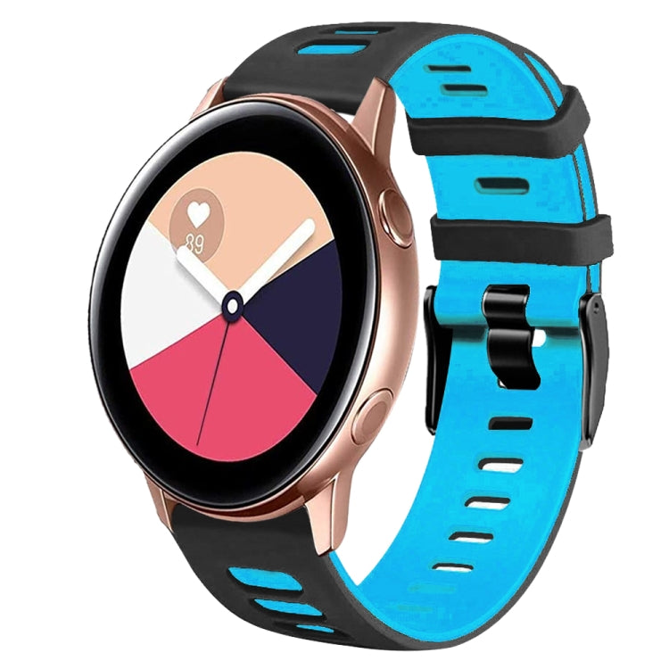 For Samsung Galaxy Watch Active 2 20mm Two-Color Silicone Watch Band