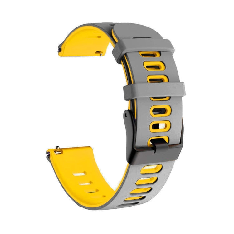 For Samsung Galaxy Watch Active 2 20mm Two-Color Silicone Watch Band