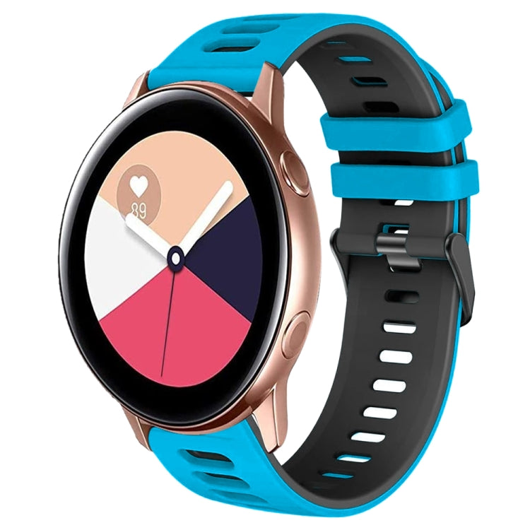 For Samsung Galaxy Watch Active 2 20mm Two-Color Silicone Watch Band