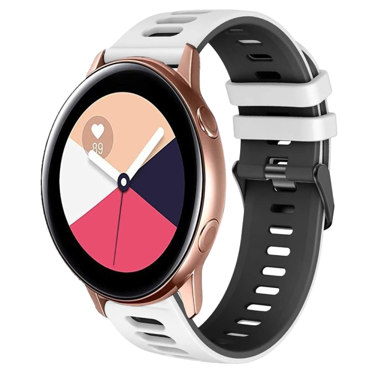 For Samsung Galaxy Watch Active 2 20mm Two-Color Silicone Watch Band