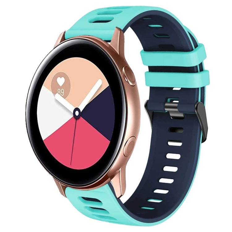 For Samsung Galaxy Watch Active 2 20mm Two-Color Silicone Watch Band