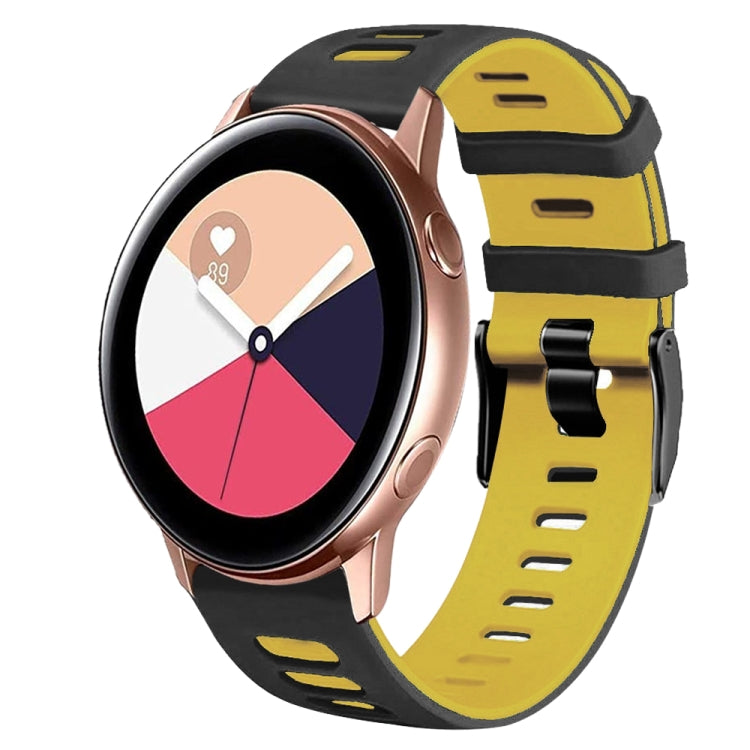 For Samsung Galaxy Watch Active 2 20mm Two-Color Silicone Watch Band
